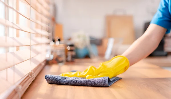 Housework or house keeping service female cleaning dust in house cleaning agency