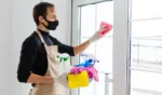 Cleaning Professional team cleaning and disinfection home